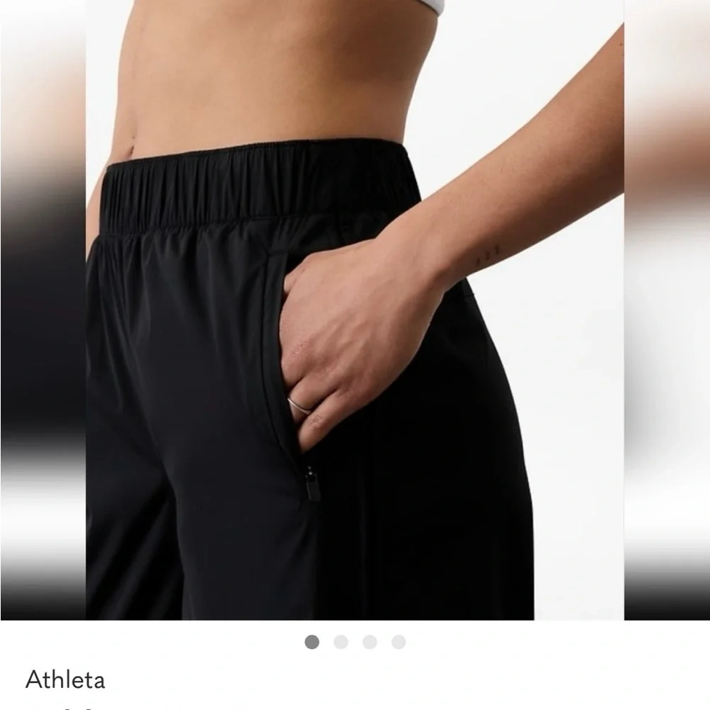 ATHLETA Brand New With Tags Black Rise Track Pants Size XS - Picture 3 of 6